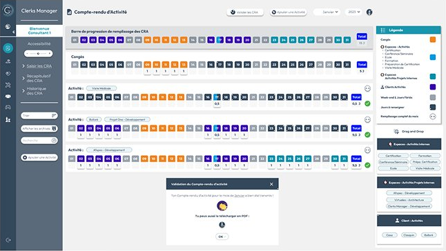 Gestion des CRA — Clerks